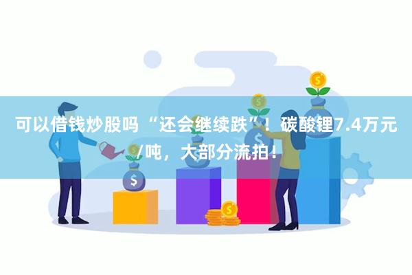 可以借钱炒股吗 “还会继续跌”!碳酸锂7.4万元/吨,大部分流拍!