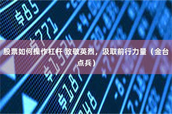 股票如何操作杠杆 致敬英烈，汲取前行力量（金台点兵）