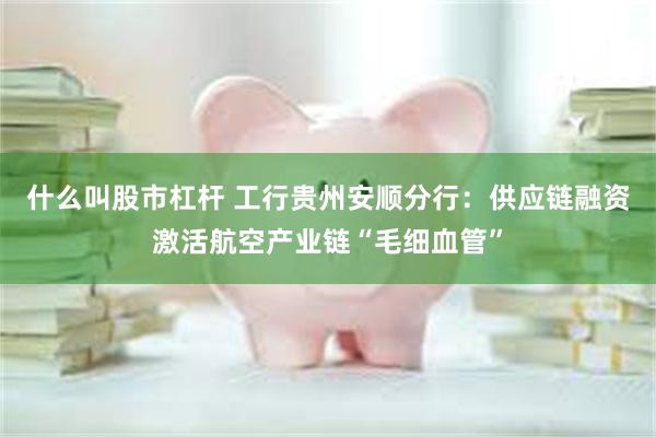 什么叫股市杠杆 工行贵州安顺分行：供应链融资激活航空产业链“毛细血管”