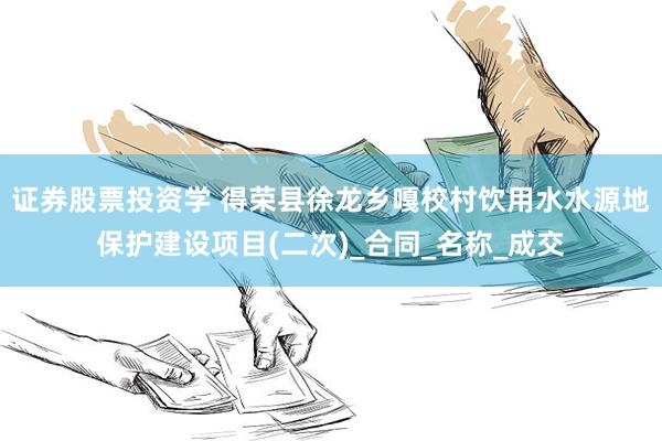 证券股票投资学 得荣县徐龙乡嘎校村饮用水水源地保护建设项目(二次)_合同_名称_成交