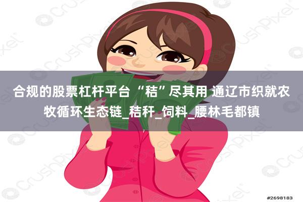 合规的股票杠杆平台 “秸”尽其用 通辽市织就农牧循环生态链_秸秆_饲料_腰林毛都镇
